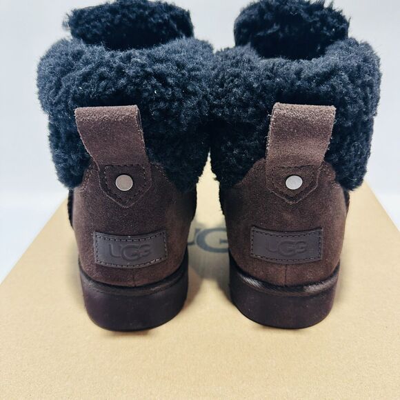 UGG Women's Romely Boots Size 7 Heritage Lace-Up Brown Burnt Cedar Suede NIB - Picture 6 of 13